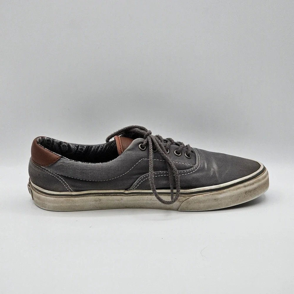 Vans Shoes‎ Mens Size 10.5 Gray Canvas Low Top Casual Skate Sneakers 721278